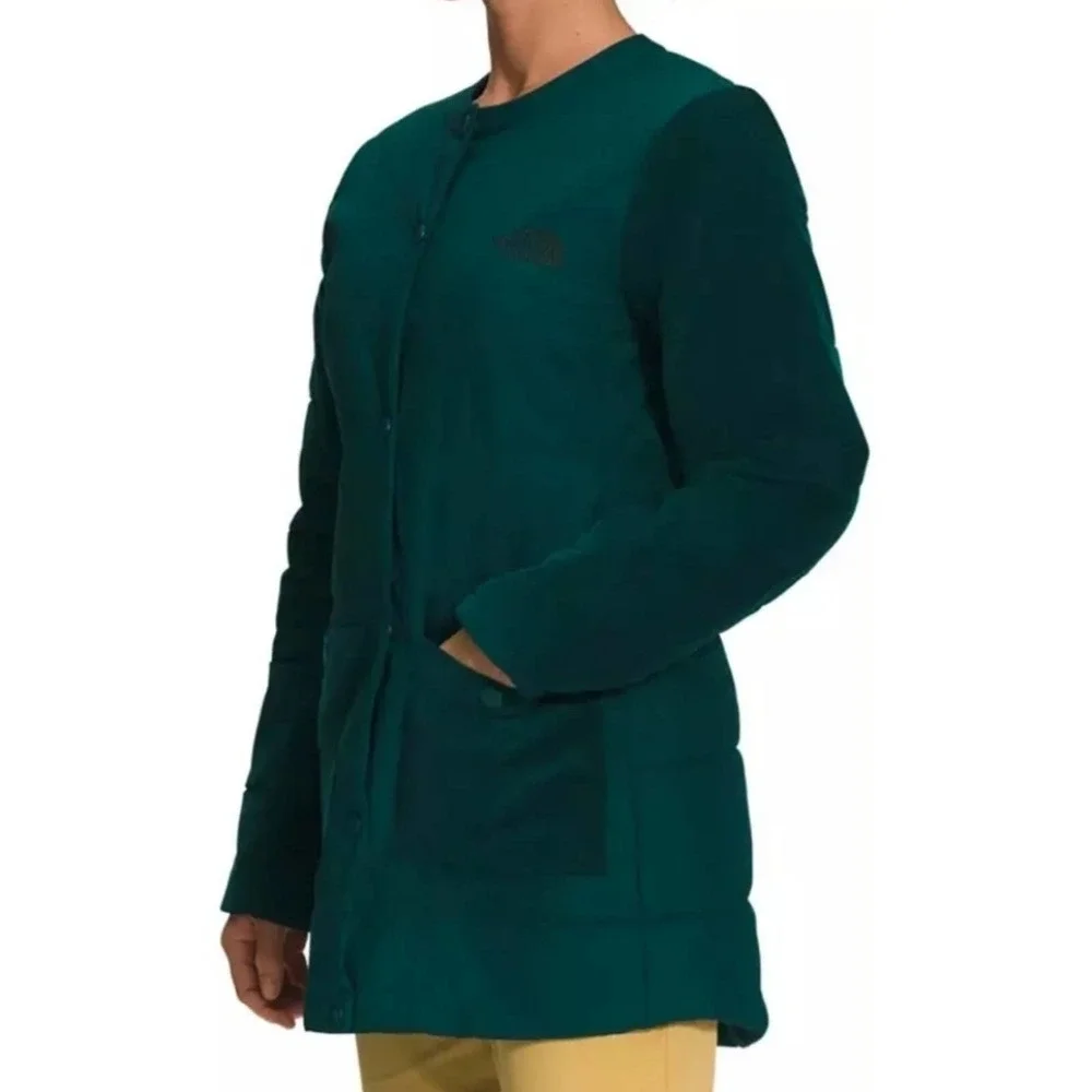 The North Face Women’s Harway Collarless Midi Jacket PONDEROSA GREEN‎ XXL New